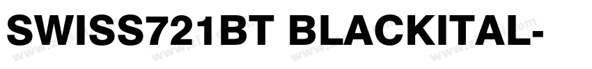 SWISS721BT BLACKITAL字体转换